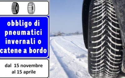 Da ora obbligatorio pneumatici invernali ( o catene)